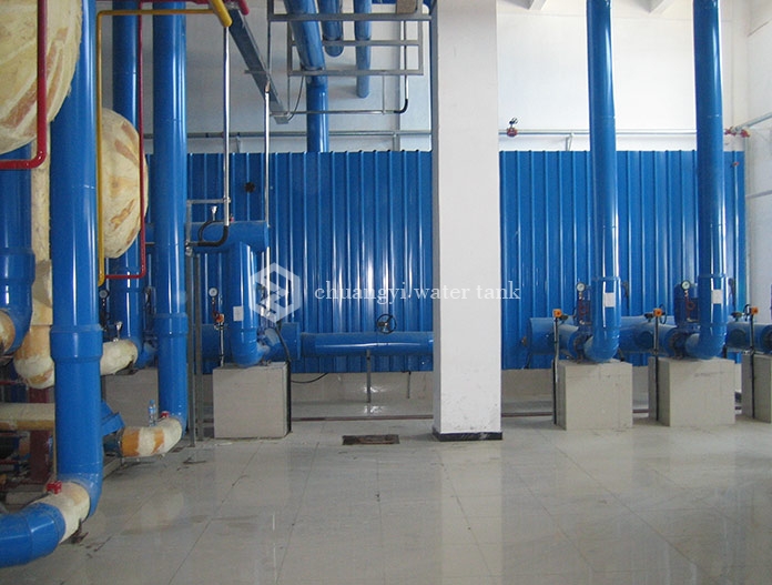 Beijing yinghai sanyuan dairy refrigeration room project- Glass steel water tank