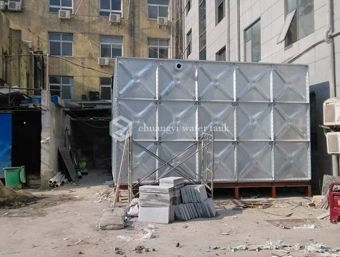 Henan xinxiang project-Galvanized steel water tank